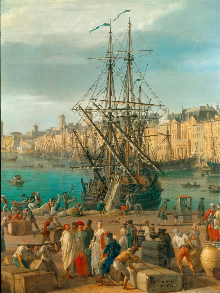  42-Il porto di Marsiglia-Musee de la Marine-Parigi-dettaglio 